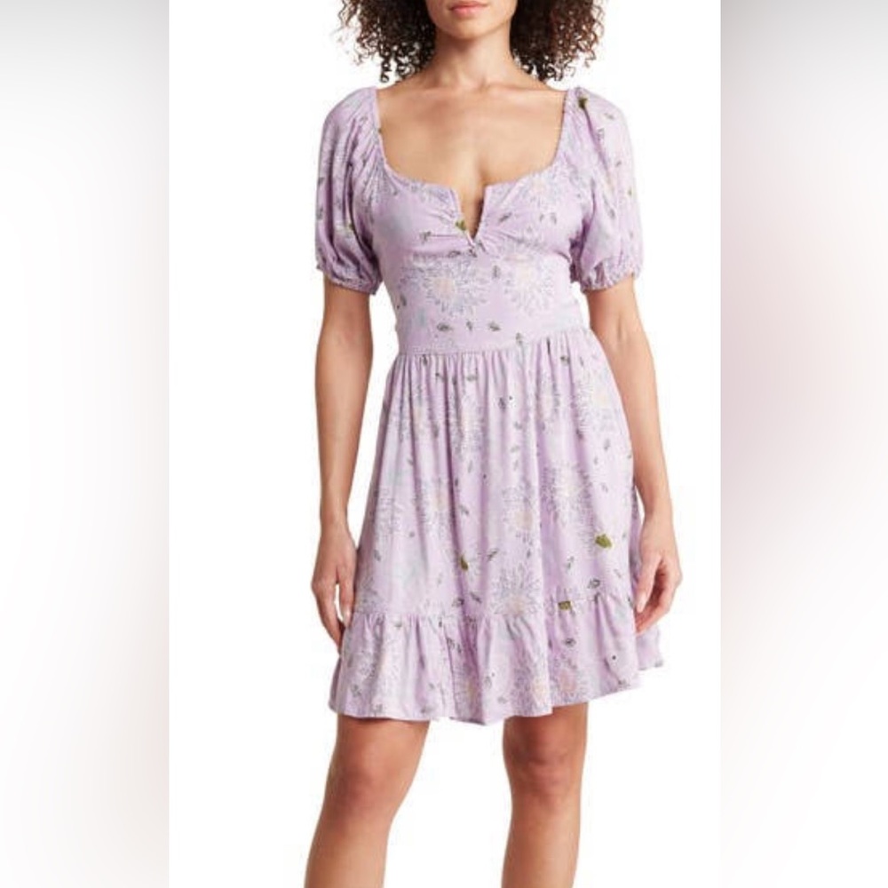 NWT Angie Lavender Mini Skater Dress Size M